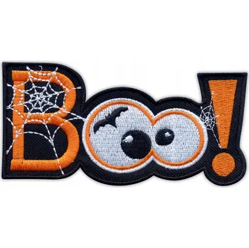Nášivka Strašidelná nášivka Boo! - na HALLOWEEN, VÝŠIVKA