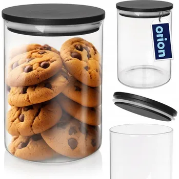 Dóza na potraviny Kuchyňská SKLENĚNÁ dóza na sypké potraviny s těsněním 600 ml