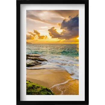 Obraz Dekorativní nástěnný obraz do pokoje Pláž při západu slunce 40x60 cm