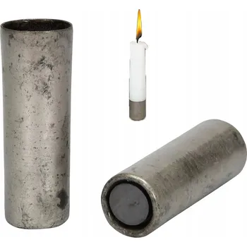 Obraz MAGNETICKÝ SVÍCEN kandelábr loft styl kovový stříbrný na magnet 7 cm