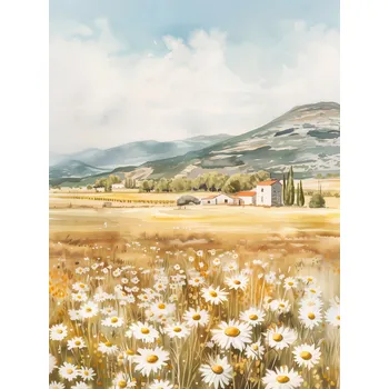 Plakát Plakát Klidný Venkovský Den bez rámu 60 x 80 cm