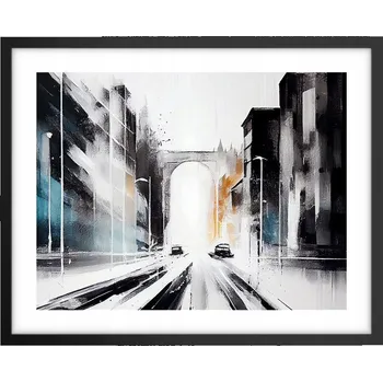 Obraz Foto obraz plakát na zeď v černém rámu 50x40 architektura do obýváku