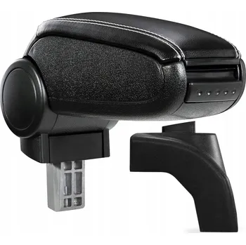 Loketní opěrka PROTEC Loketní opěrka Ford Focus MK2 černá syntetická kůže, bílé prošívání