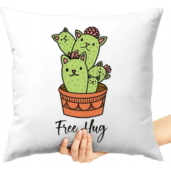 Polštář ZDARMA POLŠTÁŘ S POTISKEM DÁREK STYLOVÝ POLŠTÁŘ VE VESTI POLŠTÁŘI PRO MILOVNÍKY KOČEK