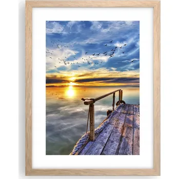 Obraz Obraz plakát v rámu světlý dub do obýváku 30x40 krajina plakáty na zeď