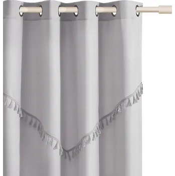 Obraz Hotový závěs do obýváku na kroužcích Room99 140x260 Chloe šedá