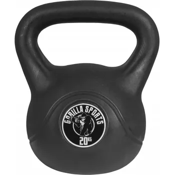 Kettlebell Gorilla Sports 20 kg černý