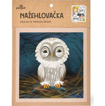 Textilní nažehlovací páska Lesní svět Nažehlovačka M 057 - Sova pálená
