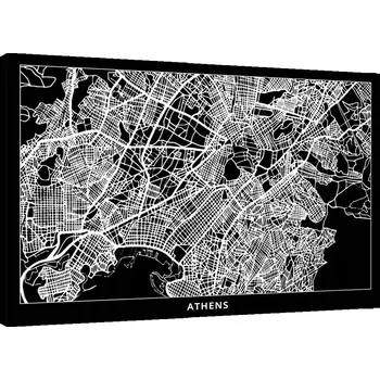 Obraz Obraz na plátně - Canvas, plán města Atény 60x40