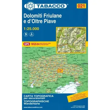 Dolomity Friulian mapa 1:25 000 Tabacco Kolektiv autorů