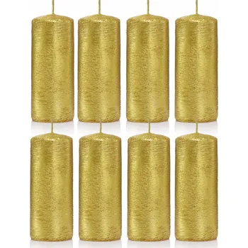 Svíčka Tradiční parafinová svíčka bez vůně Drobo 8 ks