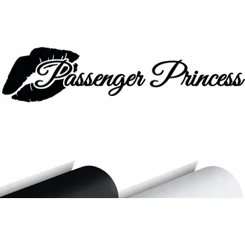 Samolepicí dekorace na vozidlo NÁLEPKA na auto okno Passenger Princess 22x5 cm