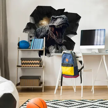 Samolepící dekorace SAMOLEPÍCÍ dětská samolepka na zeď DINOSAURUS 3D