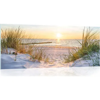 Obraz Skleněný obraz na skle Pláž Moře Kuchyně 125x50 cm