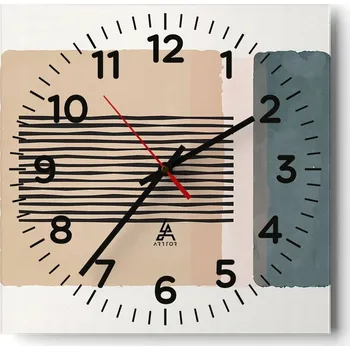 Hodiny Nástěnné hodiny do obýváku 40x40 Abstrakce Tiché hodiny Skleněné hodiny Bez hlučnosti