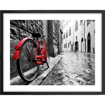 Obraz Foto obraz plakát na zeď v černém rámu 50x40 město plakáty do obýváku