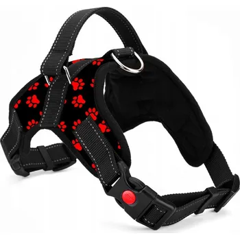 Obojek pro psa SILNÉ POSTROJE PRO PSA BEZ TLAČENÍ, NASTAVITELNÉ, POHODLNÉ, LEHKÉ, TLAPKY XS 34-44 cm