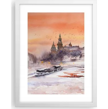 Obraz Obraz plakát v bílém rámu do obýváku 30x40 krajina foto plakáty na zeď