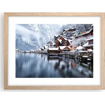 Obraz Obraz plakát v rámu světlý dub do obýváku 40x30 krajina foto na zeď