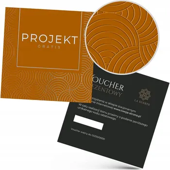 SET Dárkový poukaz + černá obálka na dárek s logem UV lak 3D x25