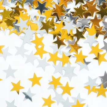 Konfeta Fóliové konfety PartyPal 15 g hvězdičky zlaté a stříbrné