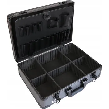 HLINÍKOVÝ KUFR NA NÁŘADÍ | PRÁZDNÝ | NASTAVITELNÁ PŘIHRÁDKA | 46x15x33 cm