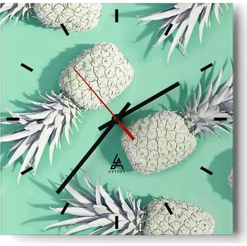 Hodiny Velké nástěnné hodiny 40x40 Abstrakce Skleněné tiché hodiny