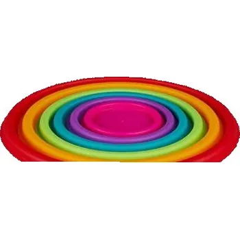 Dóza na potraviny Sada 6 KULATÝCH DÓZ barevná víčka