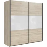 BRW TETRIX šatní skříň SZF/183, dub sonoma/bílý lesk