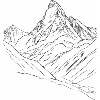 Plakát Plakát Horská Skica bez rámu 21 x 29,7 cm