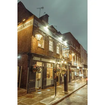 Obraz Plakát Pub King Arms v Greenwichi bez rámu 30 x 45 cm