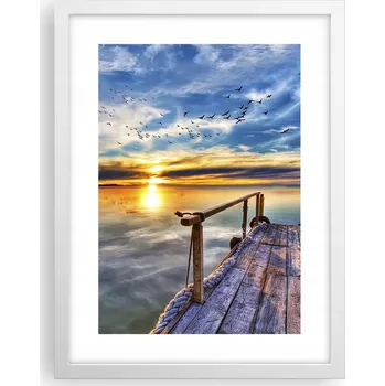 Obraz Obraz plakát v bílém rámu do obýváku 30x40 krajina plakáty na zeď
