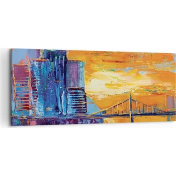 Obraz Foto obraz na plátně 100x40 abstrakce do obýváku ložnice na zeď velký