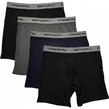 Boxerky 4x PÁNSKÉ BOXERKY BAVLNĚNÉ SLIPY DLOUHÉ SPORTOVNÍ PESAIL M
