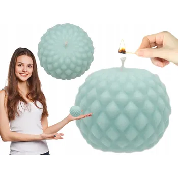 Svíčka VONNÁ SVÍČKA KOKOSOVÁ PLETENÁ KOULE RUČNÍ VÝROBA