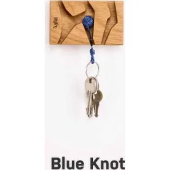 Věšák Věšák na klíče Fujfuj Mini 2 Oak Wood Blue Knot