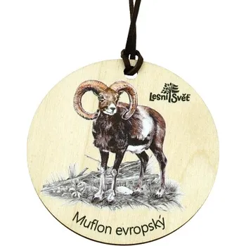 Lesní svět Dřevěná medaile klasik - Muflon