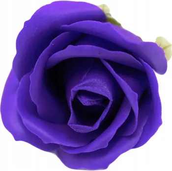umělá květina FIALOVÁ MYDLOVÁ RŮŽE vonící květina hlavička 1 Ks