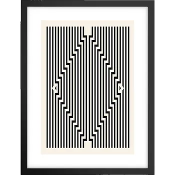 Obraz Obraz plakát v černém rámu do obýváku 30x40 linie foto plakáty na zeď