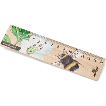 pravítka Lesní svět Dřevěné pravítko 15 cm - Čmelák