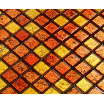 Skleněná mozaika Englass 30 cm, odstíny hnědé a zlaté
