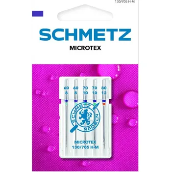 Nástroj na niť a příze Schmetz Jehly na mikrovlákno 130/705 H-M V4S 60-80 MICROTEX