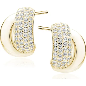 Náušnice Olivie Svatební stříbrné náušnice GOLD 9412 Ag 925; ≤3,6 g.