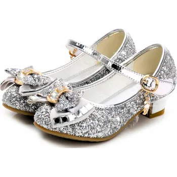 Dívčí baleríny LESKLÉ STŘEVÍČKY BALERÍNKY NÁVŠTĚVNÍ BOTIČKY PRO DÍVKU 17CM vel.26