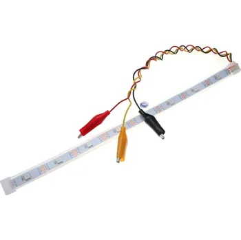 Elektronická stavebnice HWKITCHEN Neopixel RGB LED pásek - 8 LED, krokodýly