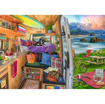 RAVENSBURGER Puzzle Pohled z karavanu XXL 500 dílků