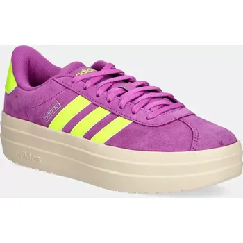 Pánské tenisky Semišové sneakers boty adidas VL Court Bold JI1785 růžová 43X, EUR 40 2/3