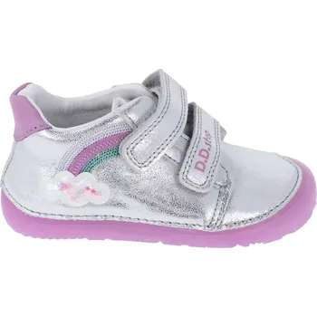 Dívčí tenisky DDstep 073 celoroční boty stříbrnofialové - duha 23