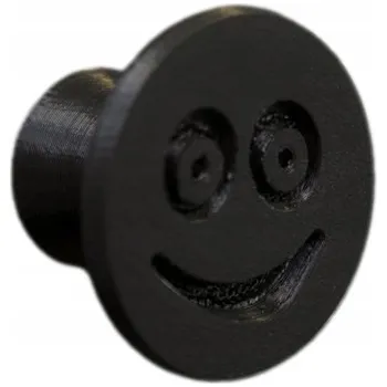 Nábytkové kování Nábytková úchytka pružná, smajlík úsměv, černá