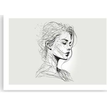 Obraz Plakát bez rámu do obývacího pokoje ložnice 70x50 žena moderní módní obraz